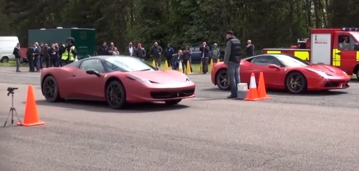 Bo doi Ferrari 458 dua toc do o san bay hinh anh