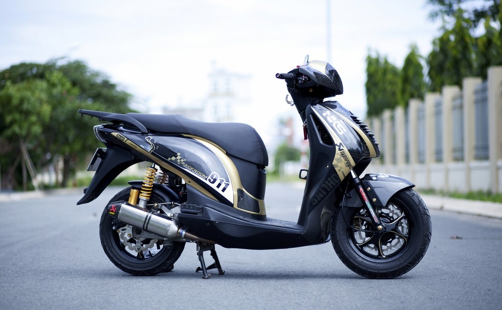 Honda PS do phong cach sieu xe Gia Lai Team hinh anh