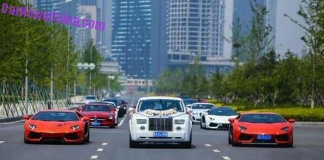 Dam cuoi voi dan sieu xe o Trung Quoc hinh anh
