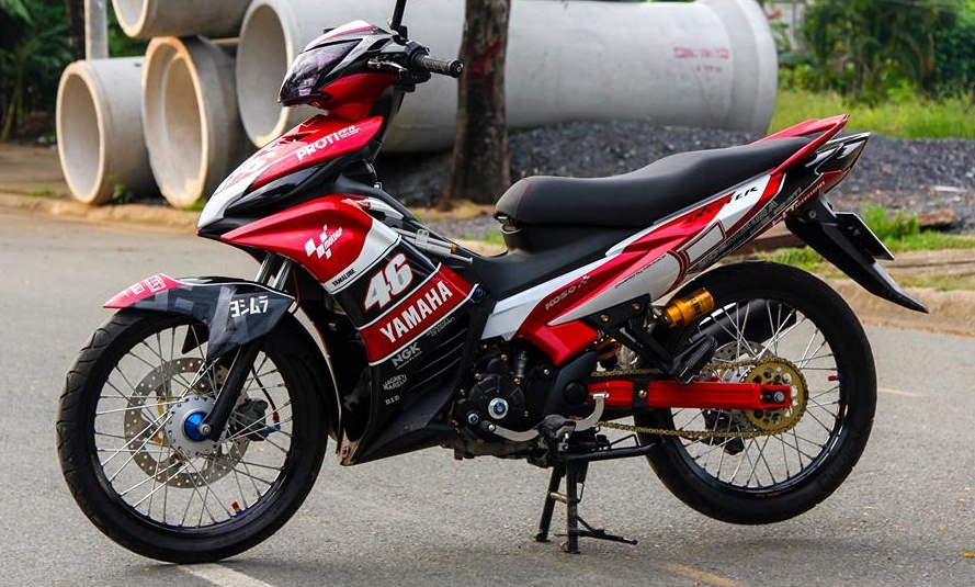 Exciter 2011 son tem dau dan ao voi mau do bat mat hinh anh