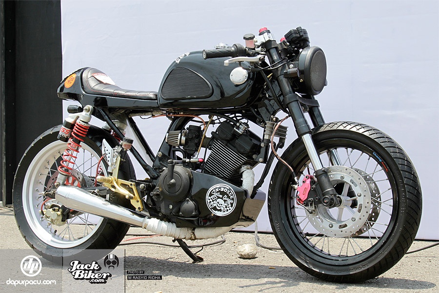 Suzuki Satria FU 150 do cafe racer o Indonesia hinh anh