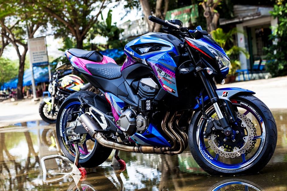 Kawasaki Z800 do dan ao sac so cua biker Sai Gon hinh anh