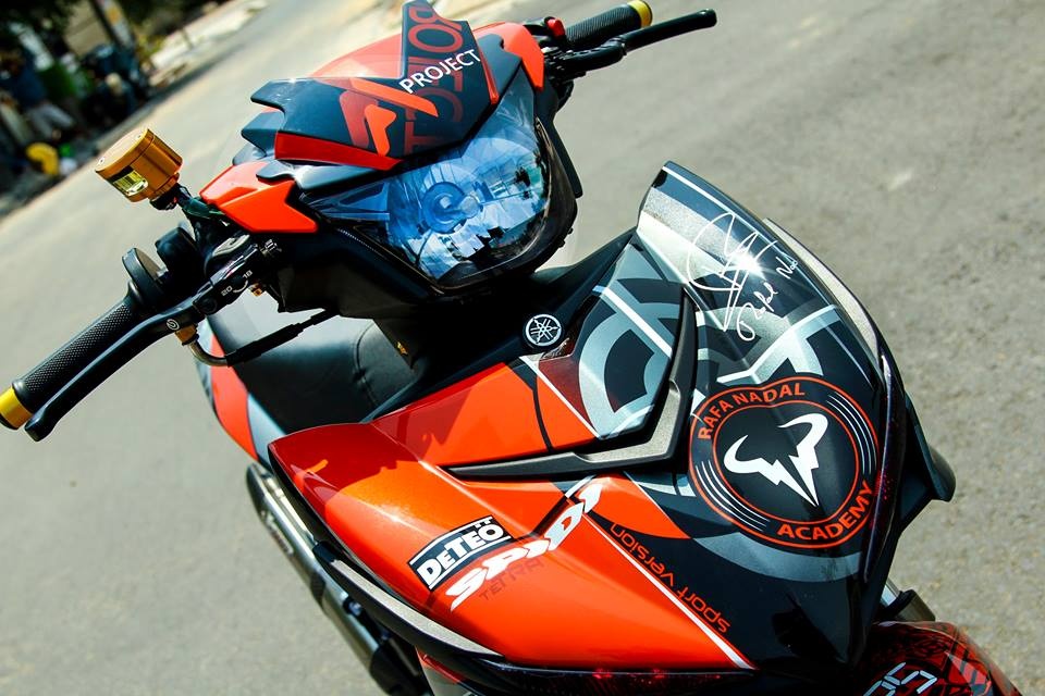 Exciter 150 son tem dau,  Exciter 150 len do choi hang hieu,  Exciter 150 do khung anh 3