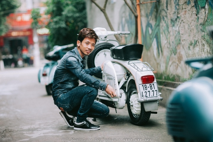 Gap nguoi so huu nhieu Vespa co o Thai Binh hinh anh