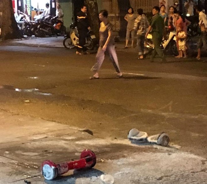 Xe điện tự cân bằng phát nổ ở Sài Gòn ảnh 1 Xe dien tu can bang phat no o Sai Gon anh 1