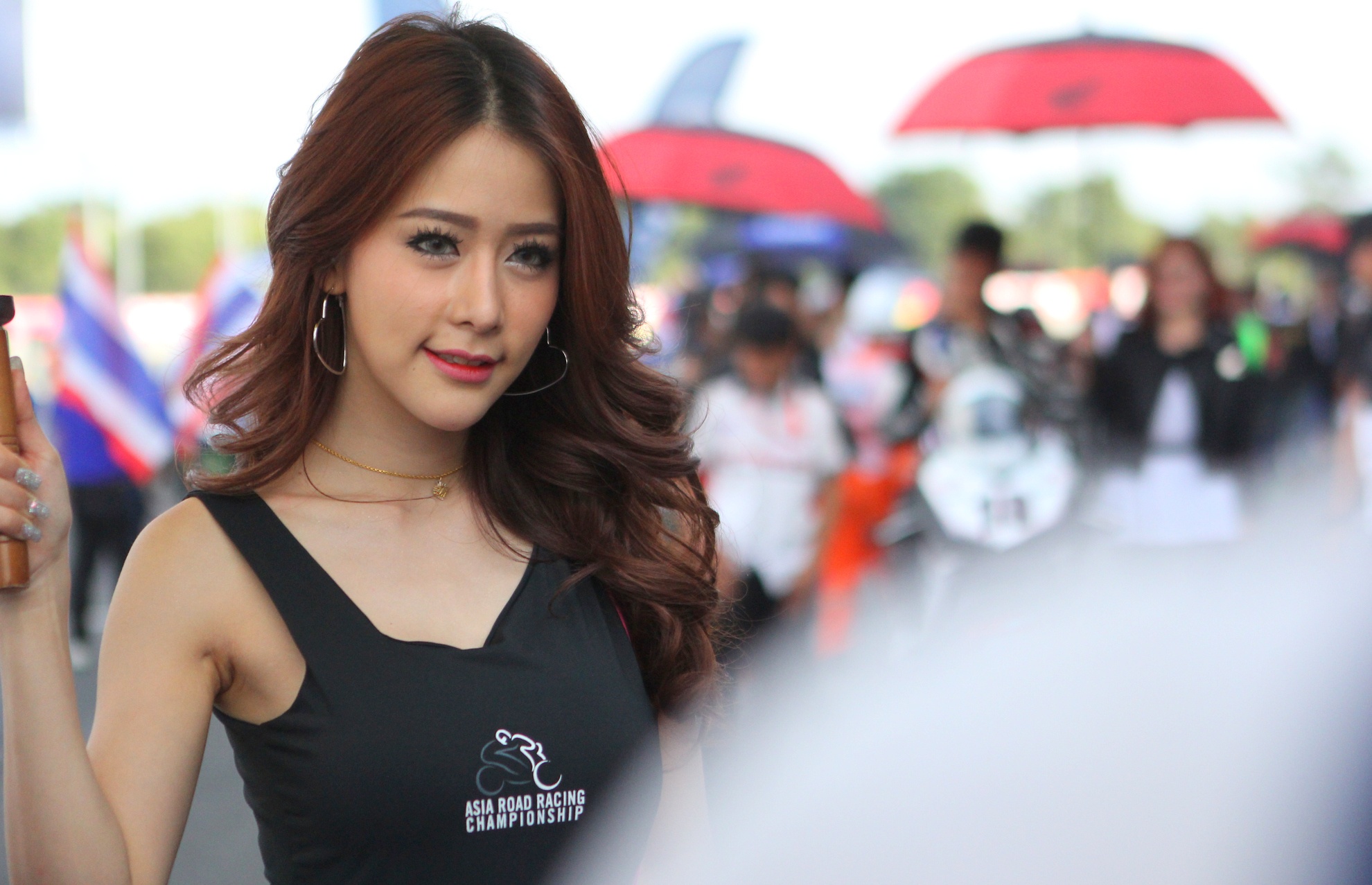 Nguoi dep khoe sac o giai dua moto chau A hinh anh