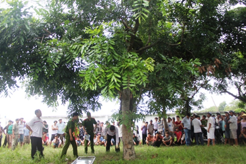 Thanh nien chet trong tu the treo co tren cay mit hinh anh