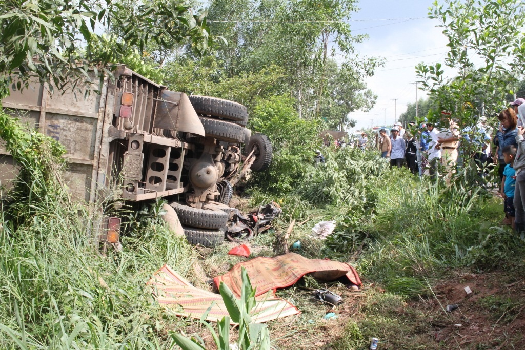 Hiện trường vụ tai nạn. Ảnh: Ngọc An