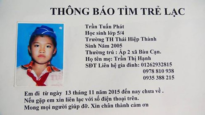 Nam sinh 10 tuoi mat tich sau khi danh co cung ban hinh anh