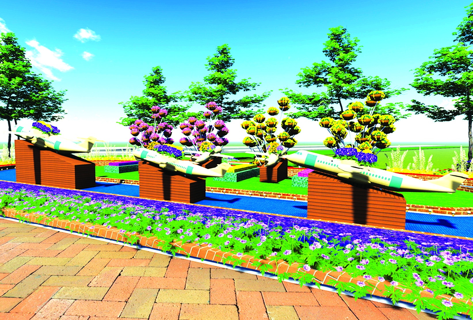 Mo hinh may bay tai duong hoa Tet Dong Nai hinh anh