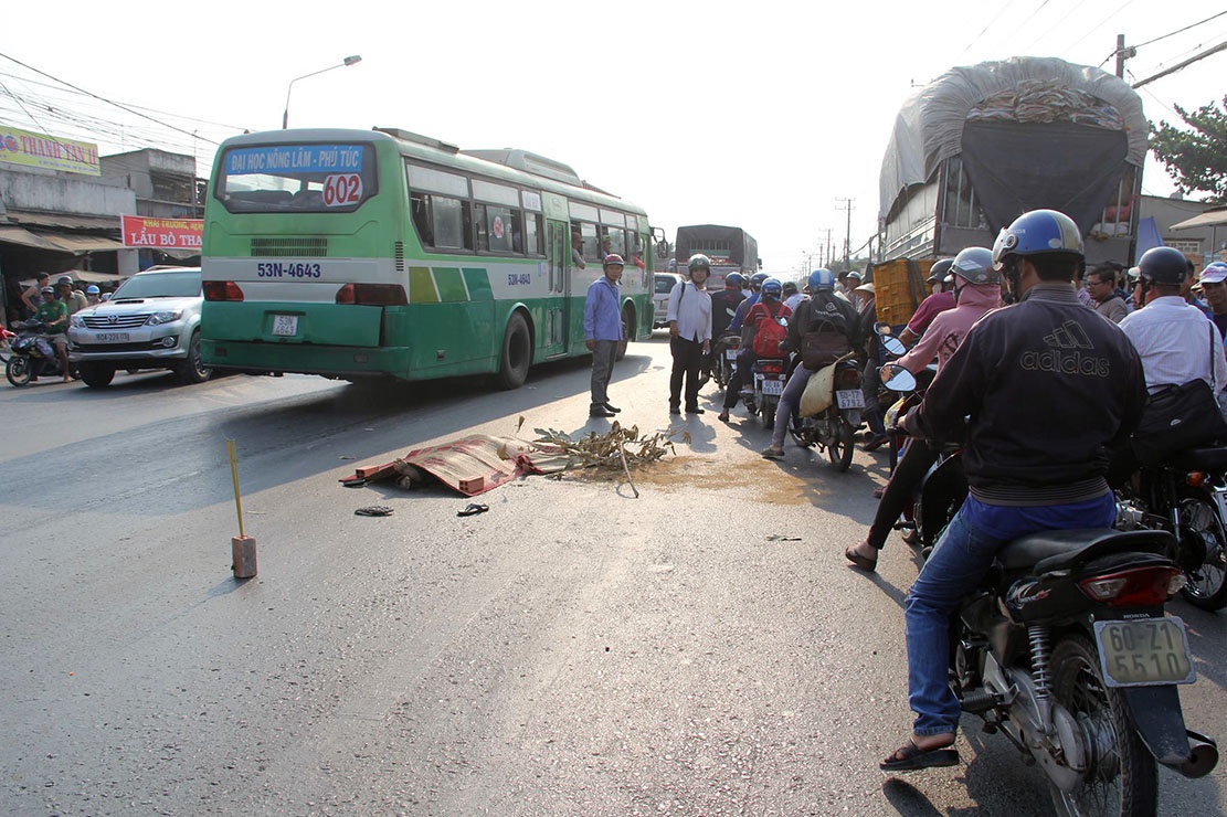 xe container cán chết người ảnh 1 xe container can chet nguoi anh 1