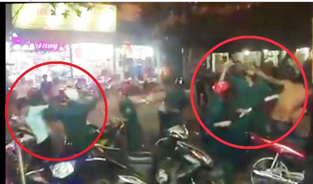 Thoi nhiem vu 6 dan quan danh nguoi vi pham giao thong hinh anh