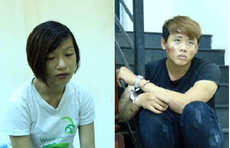 Co gai cuop giat dung dao nhon dam cong an hinh anh