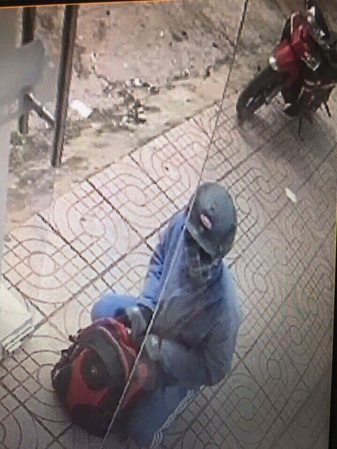 xe may cua nghi can cuop ngan hang anh 1