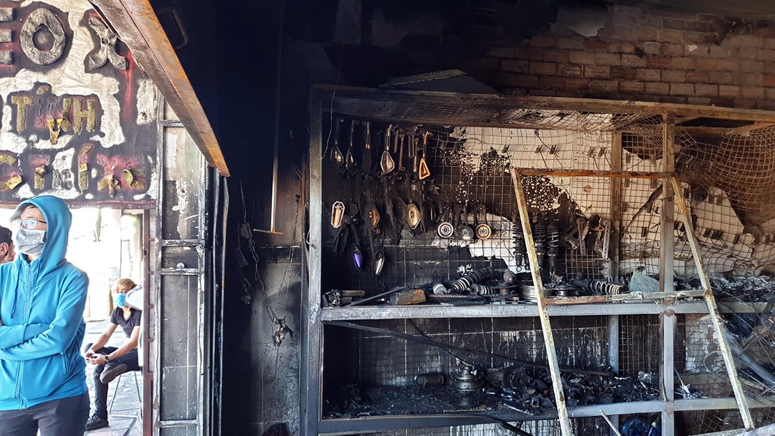 canh sat kham nghiem hien truong vu chay anh 12