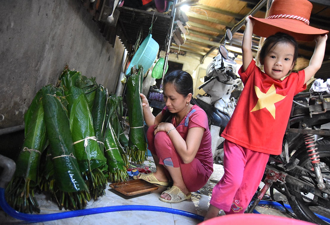 lang goi banh chung,  tet ky hoi,  xuat khau anh 1