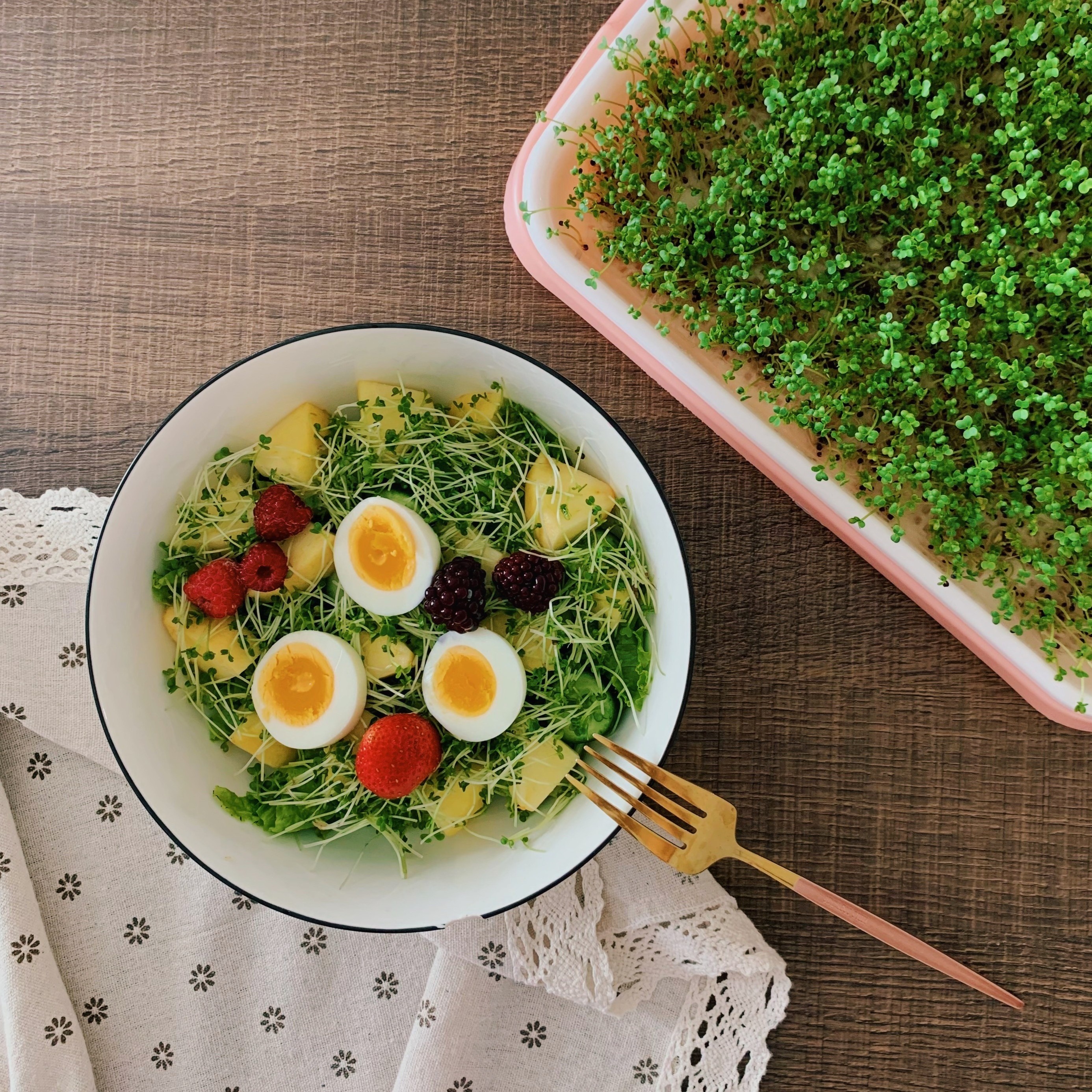 trai cay,  banh an sang,  salad anh 6