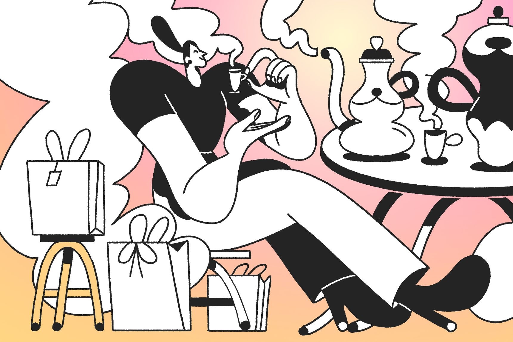 Uong ca phe khien ban mua sam boc dong hon hinh anh