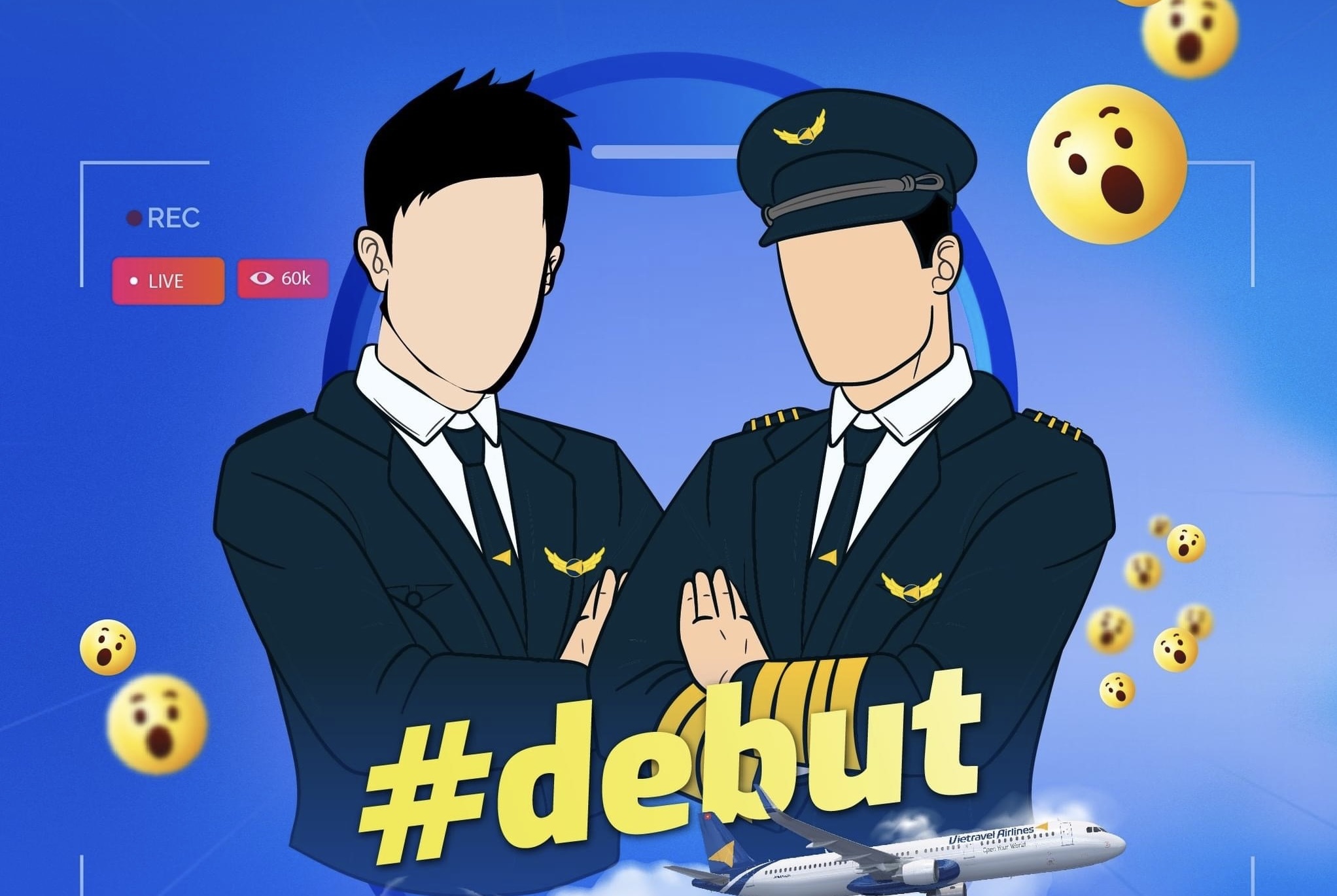 Hang hang khong cung livestream, ban tra sua hinh anh