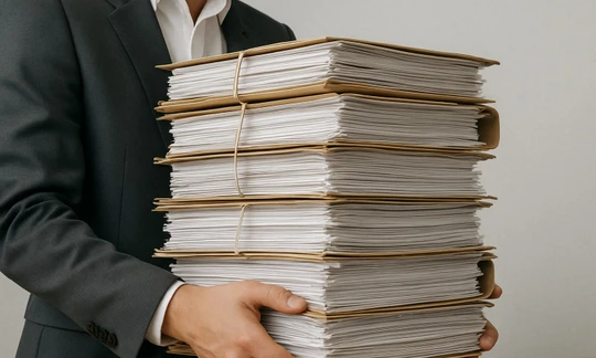 Doanh nghiep ke phai 2 nguoi be 10 kg tai lieu di lam thu tuc dau tu hinh anh