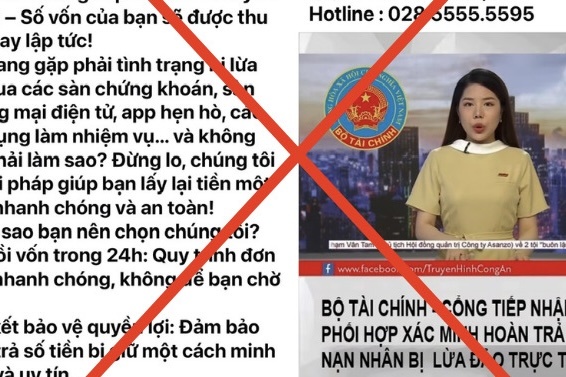 Trang Facebook co tick xanh gia mao Bo Tai chinh de lua dao hinh anh