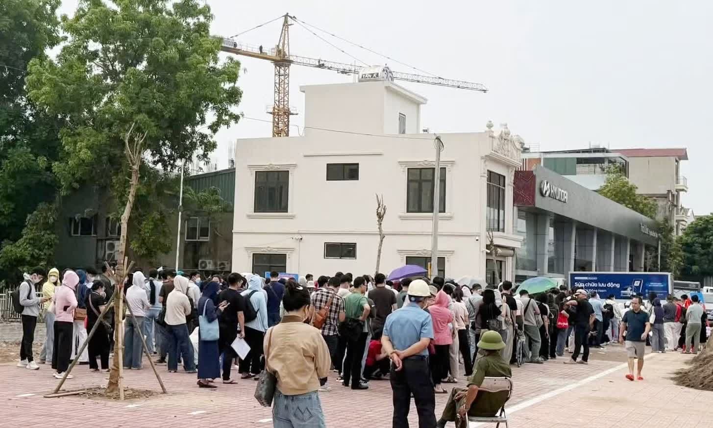 Tai dien canh xep hang nop ho so mua NOXH tai Ha Noi hinh anh