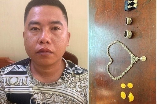 Bat nghi pham trom 2 khau sung, nhieu vang va kim cuong hinh anh