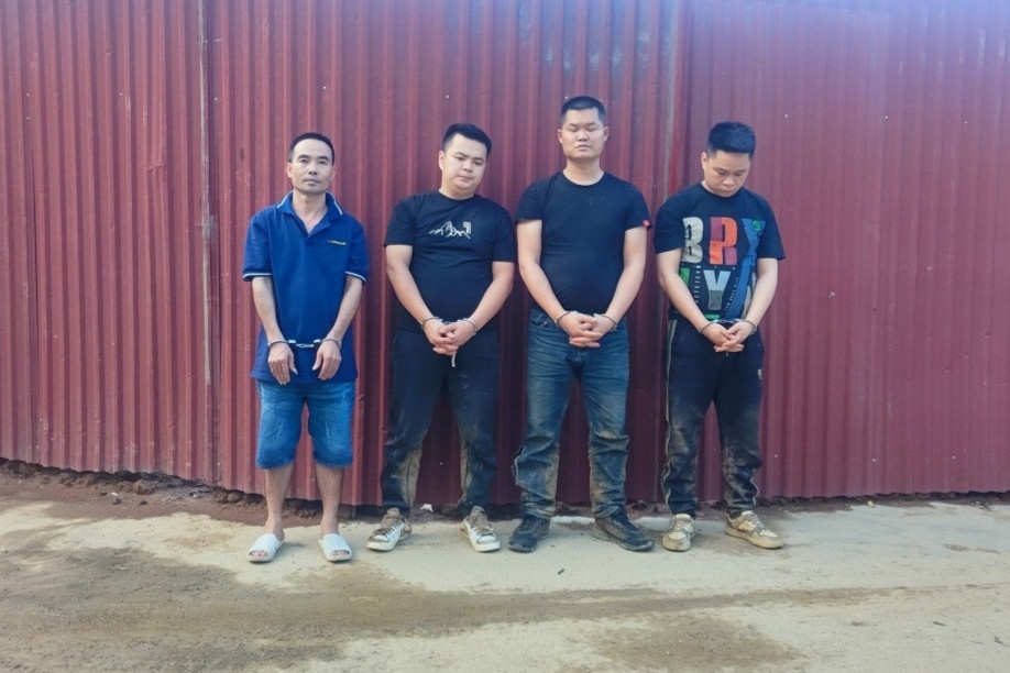 Bat giu nghi pham dua nguoi nuoc ngoai nhap canh trai phep hinh anh