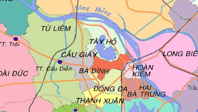 Chinh phu dong y Ha Noi tach huyen Tu Liem thanh 2 quan hinh anh