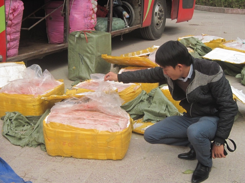 Xe khach cho mot tan noi tang thoi di tieu thu dip giap Tet hinh anh