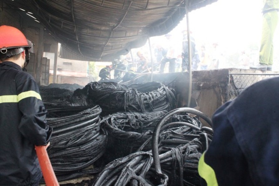 Hiện trường nơi xảy ra vụ hỏa hoạn