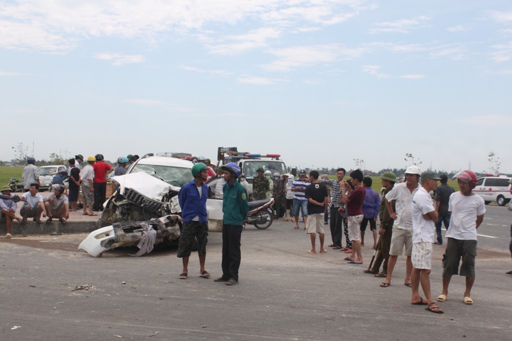 Hiện trường vụ tai nạn.