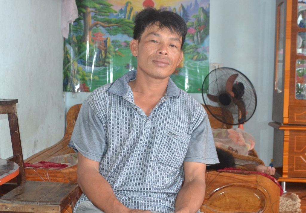 Anh Trần Văn Hòa, một trong 4 thuyền viên có mặt trên tàu gặp nạn.