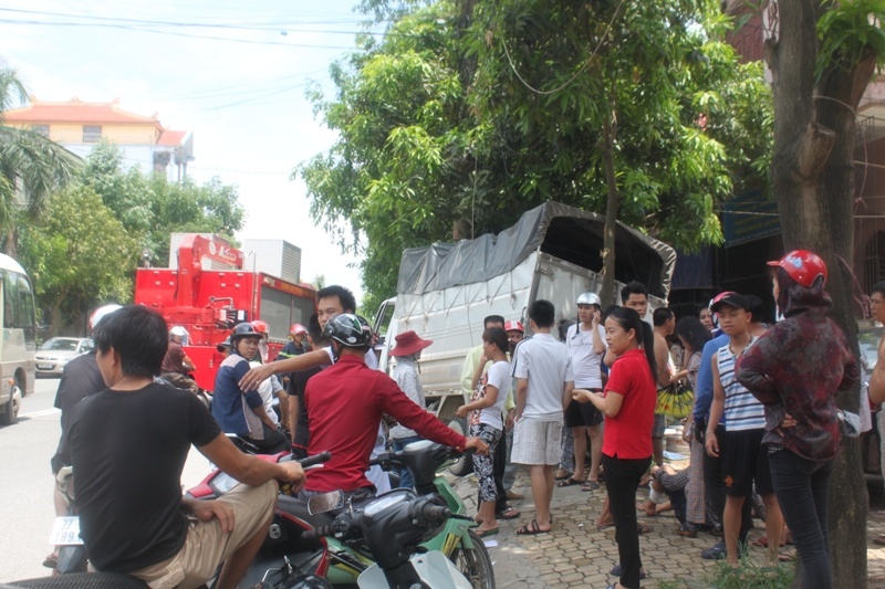 Hiện trường vụ tai nạn.