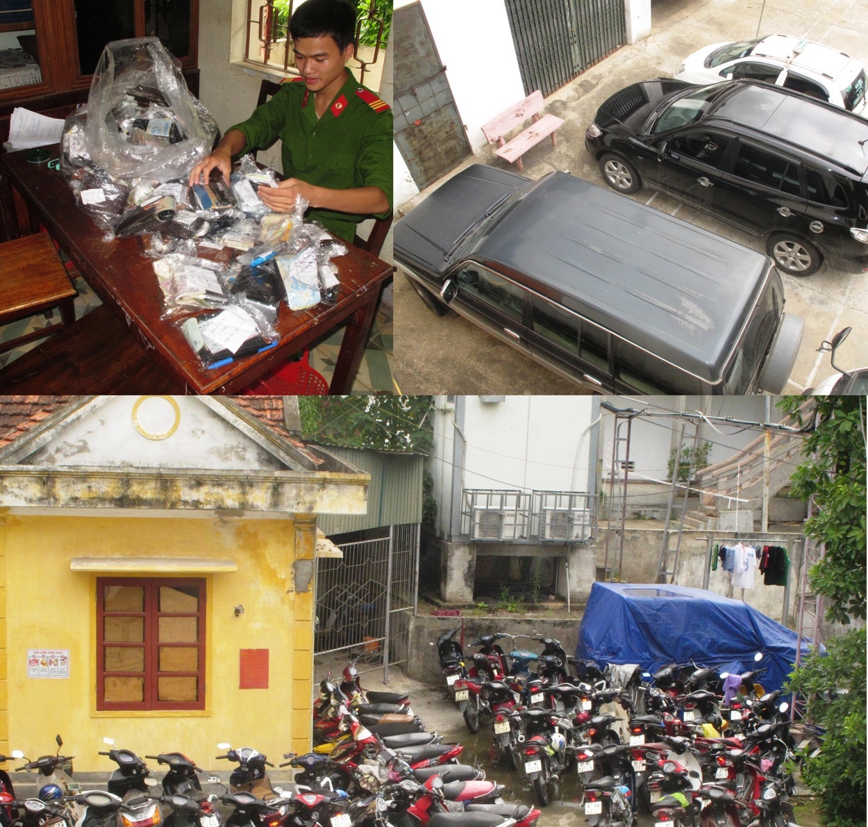 Tang vật thu được trong vụ án.