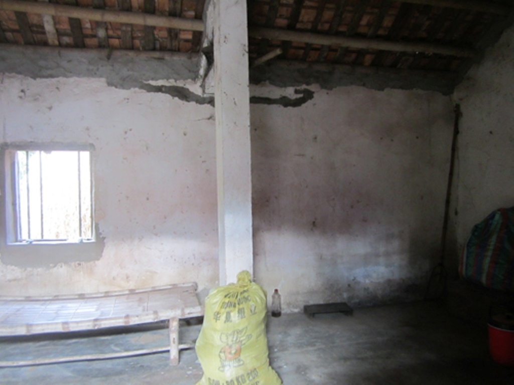 Vị trí nơi ông Hạnh thắt cổ tự tử.