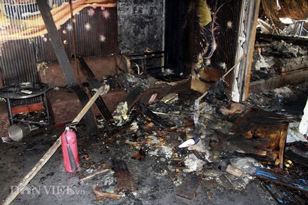 Được biết đây là phòng bị cháy nhẹ nhất, một số chiếc ghế đặt ở phòng này bị cháy hư hỏng.