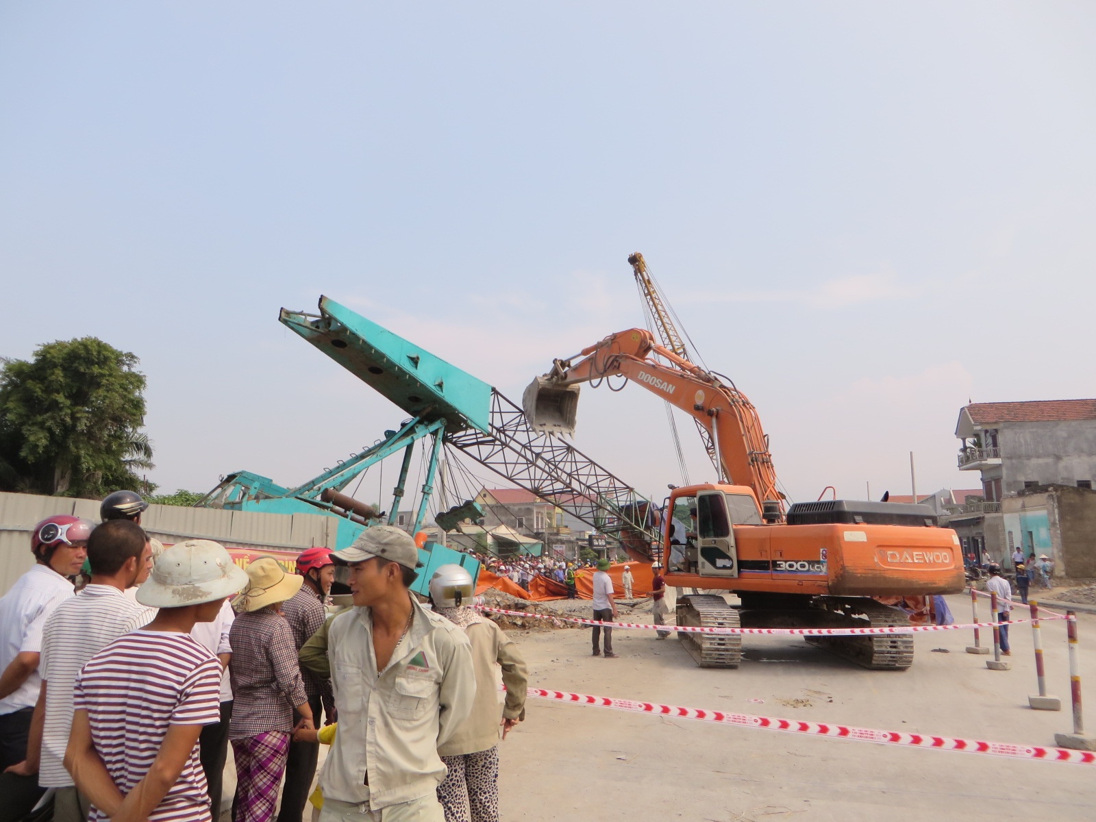 Hiện trường vụ tai nạn.