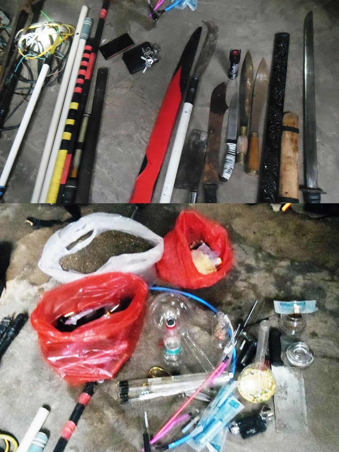 Tang vật thu được trong vụ án.