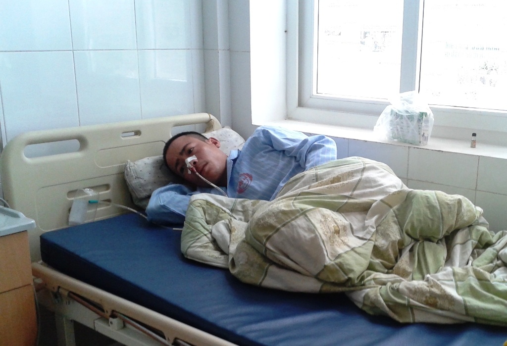 Hiện tại nghi can Tiến đang điều trị tại bệnh viện vì bị xuất huyết.