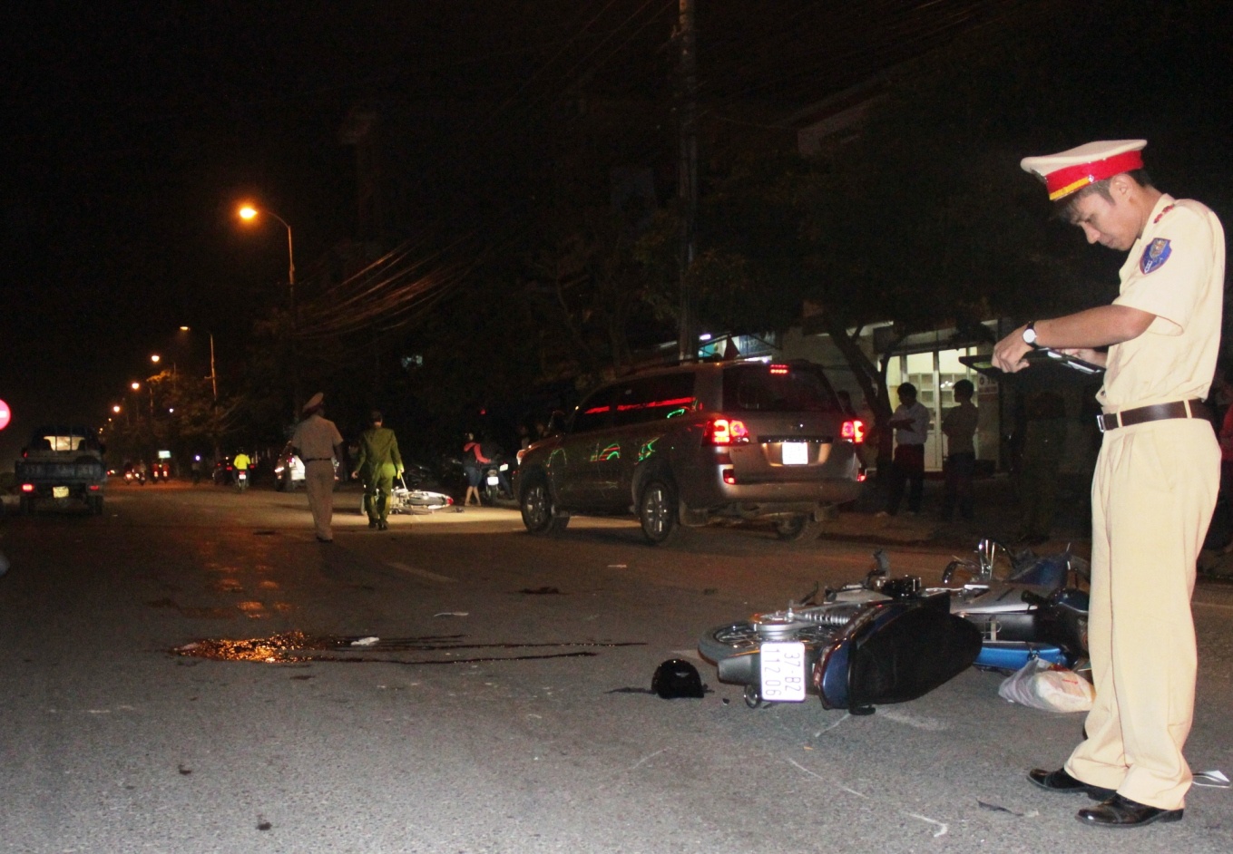 Hiện trường vụ tai nạn.