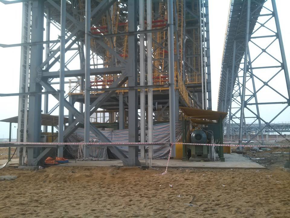 Hiện trường nơi các công nhân gặp nạn.