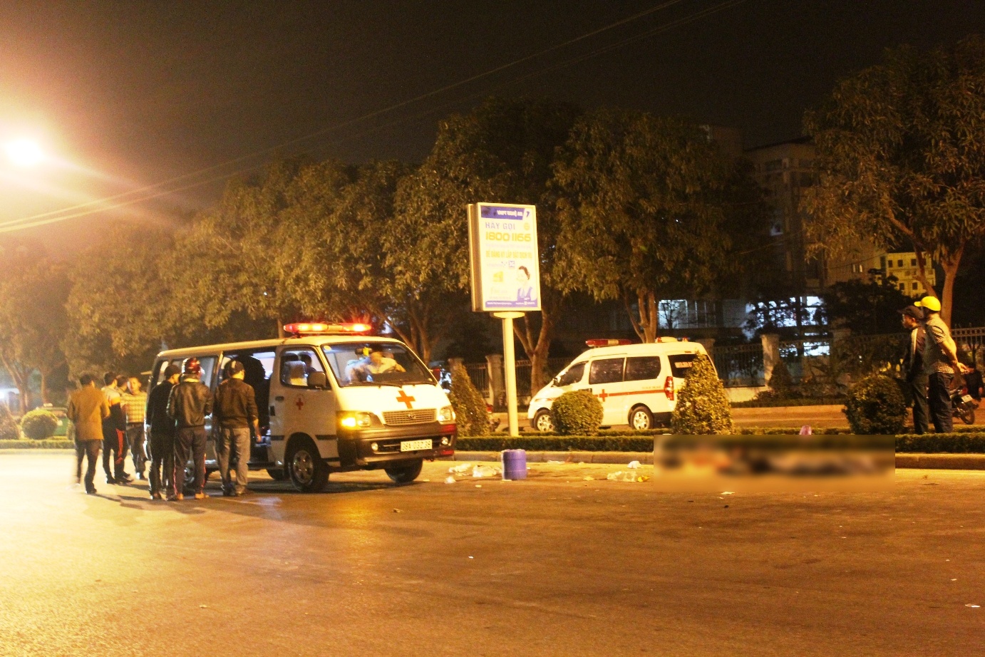 Hiện trường vụ tai nạn.