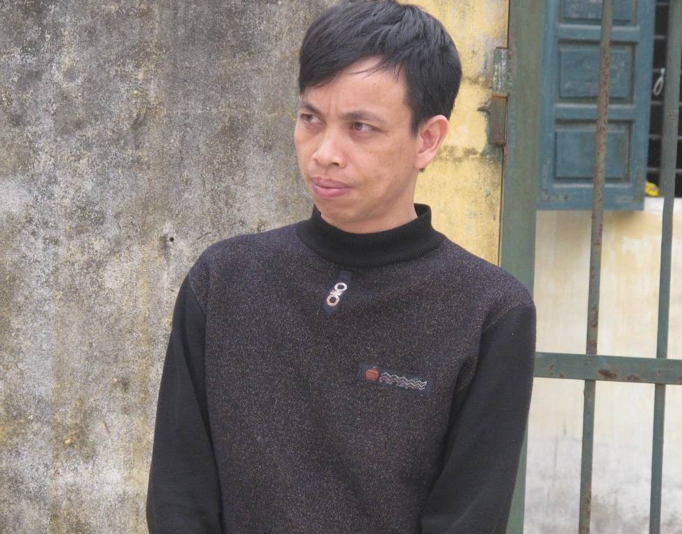 Lê Chí Hà tại nhà tạm giữ công an huyện Hưng Nguyên.