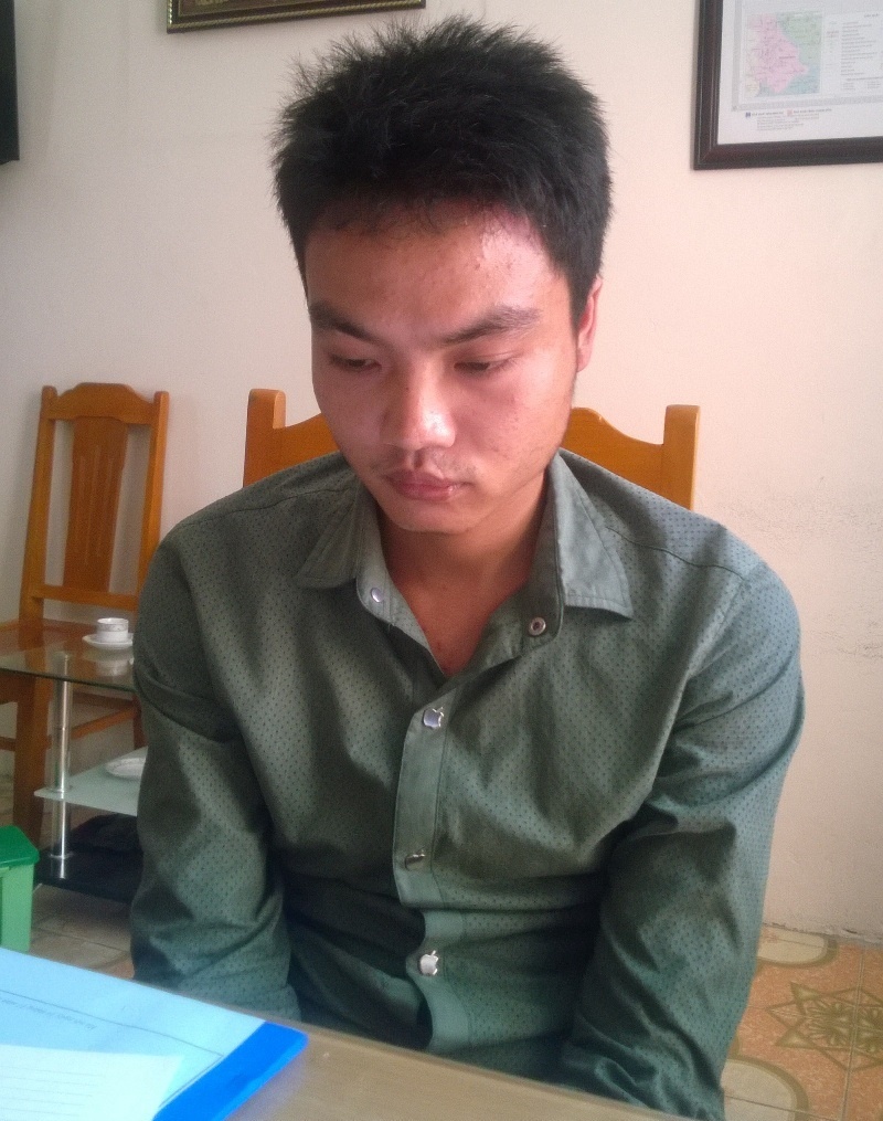 Dương Văn Phương tại cơ quan điều tra.