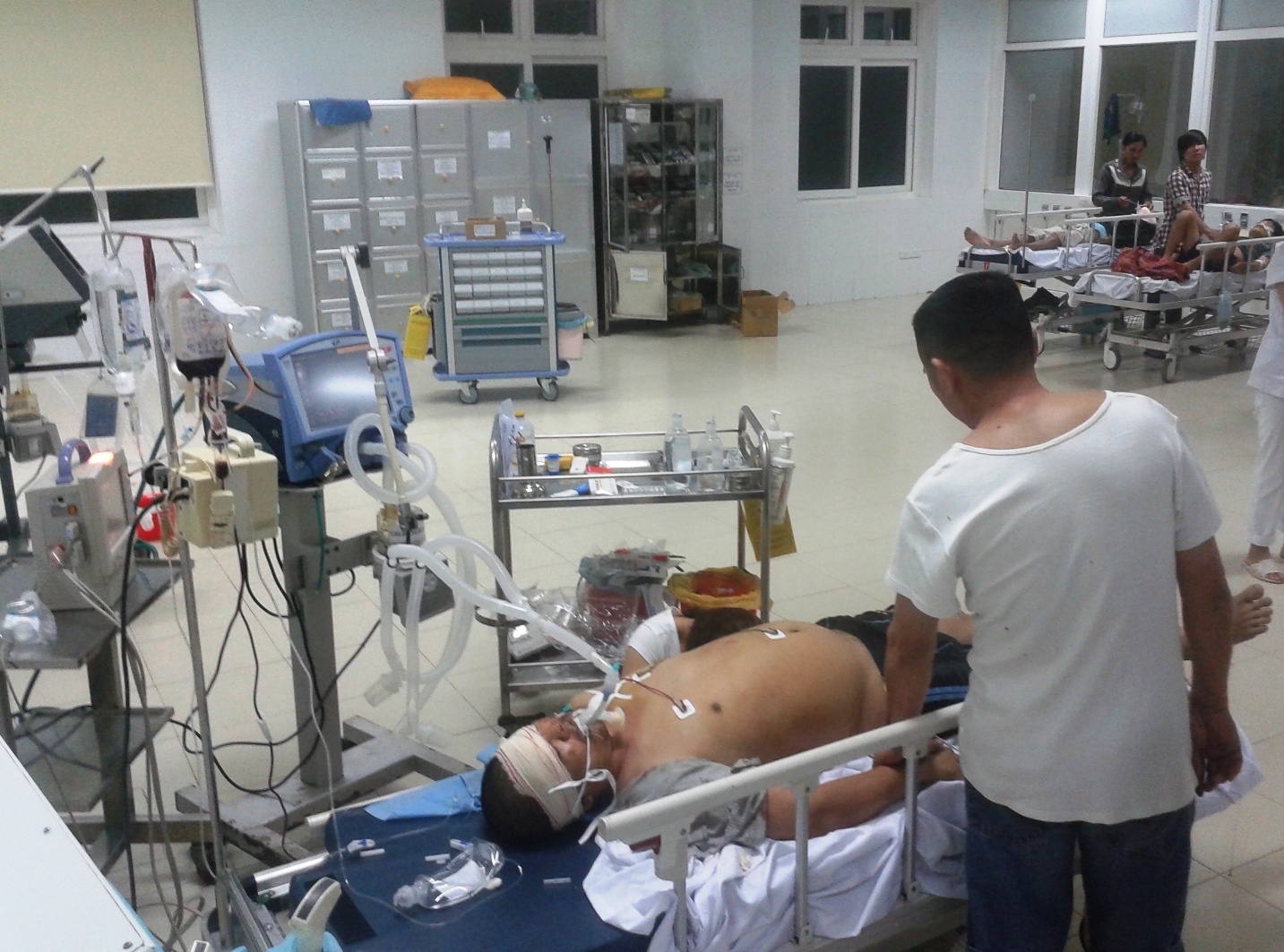 Lái xe Tuấn được tiên lượng là có nguy cơ tử vong.