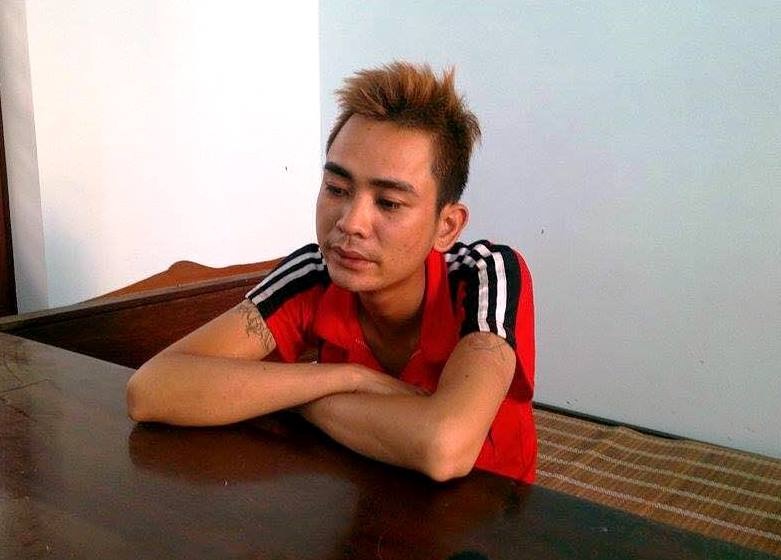 Kiều Văn Tiếp tại cơ quan công an huyện Hương Khê.