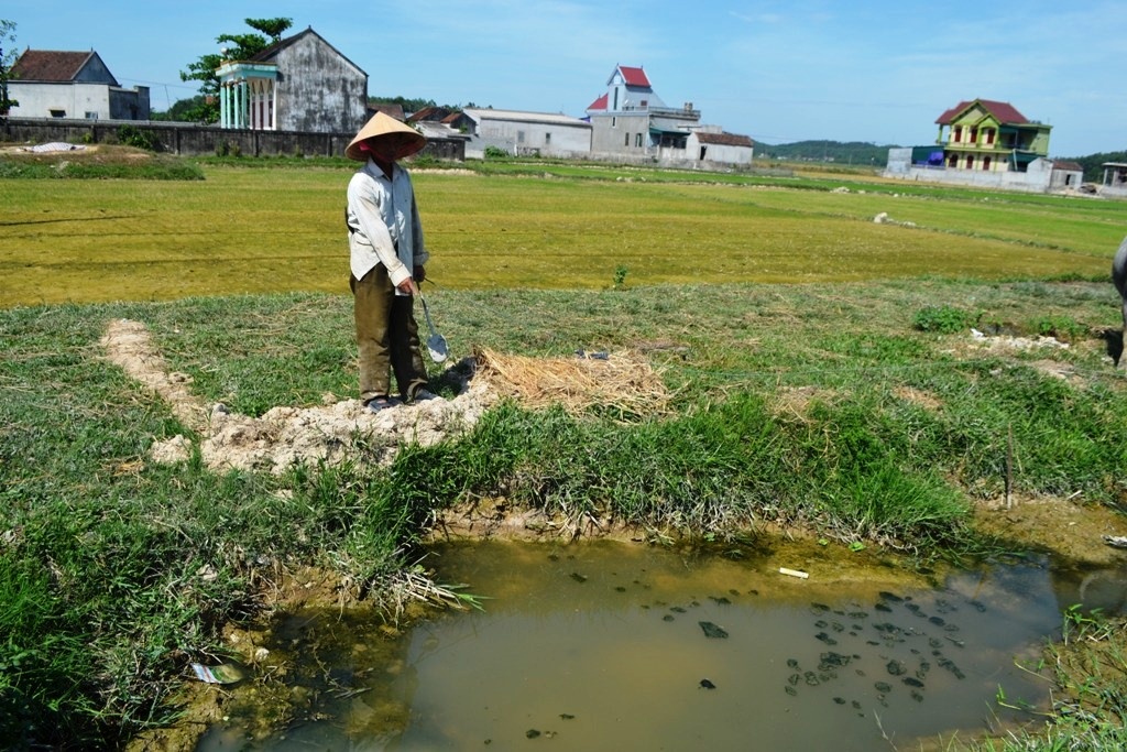 Nơi cháu Thắng bị rắn độc cắn. Ảnh: Chung Đô.