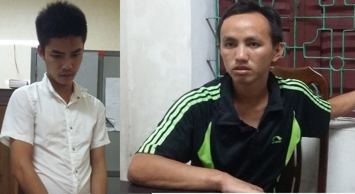 Vi Văn Luật và Già Bá Thái tại cơ quan điều tra. Ảnh: Công an cung cấp.