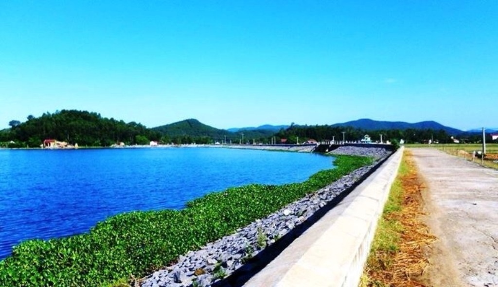 Đập Khe Bai, nơi hai em Long và Tuấn bị đuối nước. Ảnh: V.H.